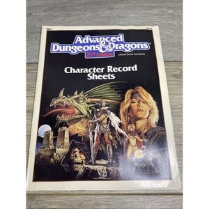 Vintage AD&D 2nd Edition Character Record Sheets TSR 9244 (1989) D&D Usable!